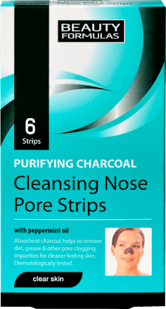 Benzi pentru curățarea porilor de pe nas cu cărbune Beauty Formulas