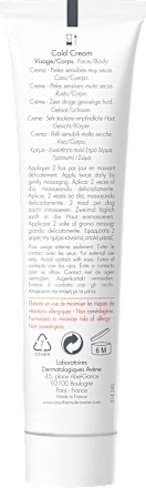 Avène Cold Cream Gesicht und Körper Avène