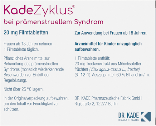 KadeZyklus bei prämestruellem Syndrom 20 mg Filmtabletten KadeZyklus