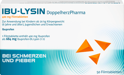 IBU-LYSIN DoppelherzPharma 400 mg Filmtabletten Ibuprofen Doppelherz