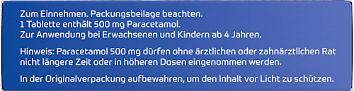 Paracetamol axicur 500 mg Tabletten axicur