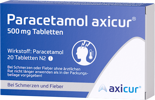 Paracetamol axicur 500 mg Tabletten axicur