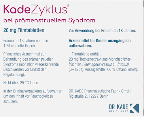KadeZyklus bei prämenstruellem Syndrom 20mg Filmtabletten KadeZyklus