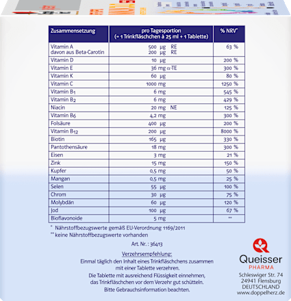 Doppelherz system Orthopro Immun Duo 30 Trinkfläschchen / 30 Tabletten  Doppelherz