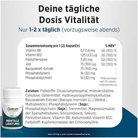 Centrum Vital+ Mentale Leistung Kapseln Centrum