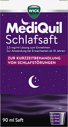 WICK MediQuil Schlafsaft 2,5 mg/ml Doxylaminsuccinat Lösung zum Einnehmen  WICK MediQuil