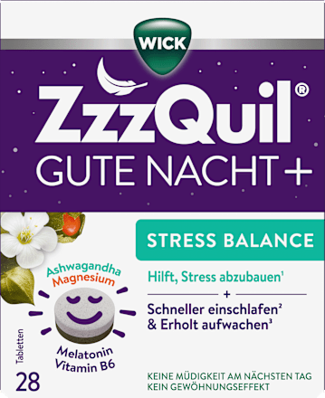 WICK ZzzQuil Gute Nacht+Stress Balance Tabletten WICK ZzzQuil