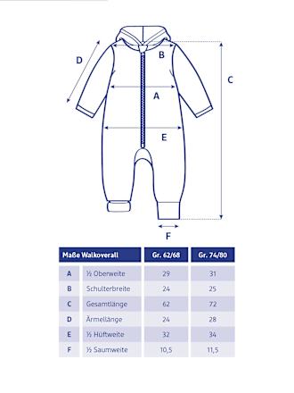 Overall aus Walk & mit Vario-Ärmeln, beige, Gr. 62/68 ALANA