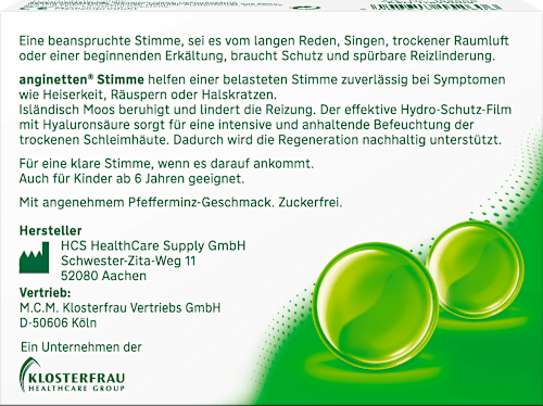 Halstabletten Stimme anginetten