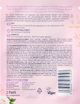 Hydrogélové vankúšiky pod oči s potlačou Blooming Dreams Balea