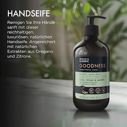 Flüssigseife Goodness Oud, Cedar & Amber Baylis & Harding