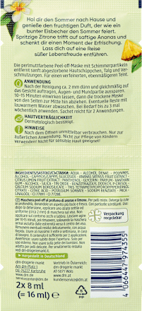 pleťová slupovací maska Lemon Lover Balea