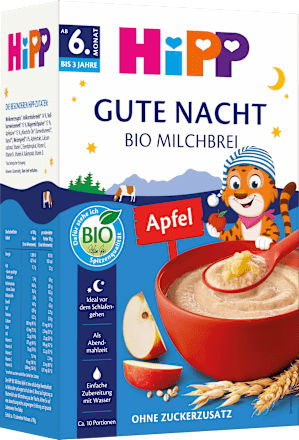 Abendbrei Milch Gute Nacht Hafer Apfel ab dem 6. Monat HiPP