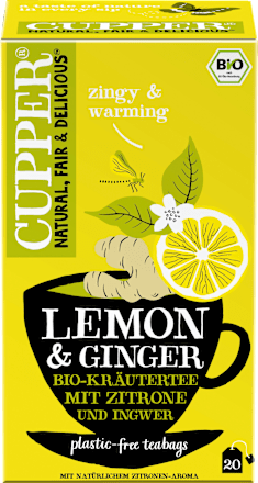 Kräutertee "Superstar" mit Zitrone & Ingwer (20 Beutel) Cupper
