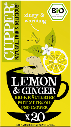Kräutertee "Superstar" mit Zitrone & Ingwer (20 Beutel) Cupper