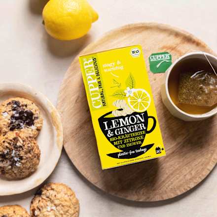 Kräutertee "Superstar" mit Zitrone & Ingwer (20 Beutel) Cupper