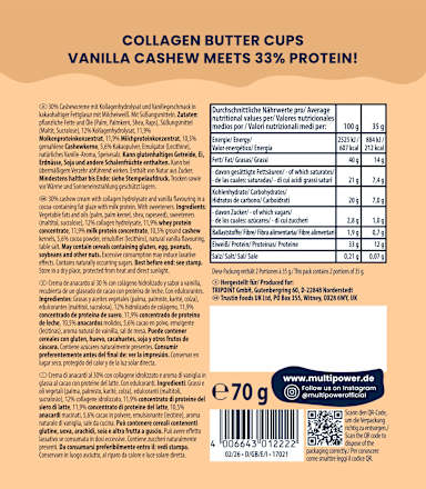 Collagen Vanilla Cashew Butter Cups MULTIPOWER