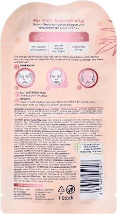 Milky Kokos Sheet maska za lice Balea