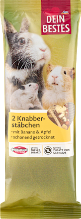 Sticks-uri pentru rozătoare cu banane și mere Dein Bestes