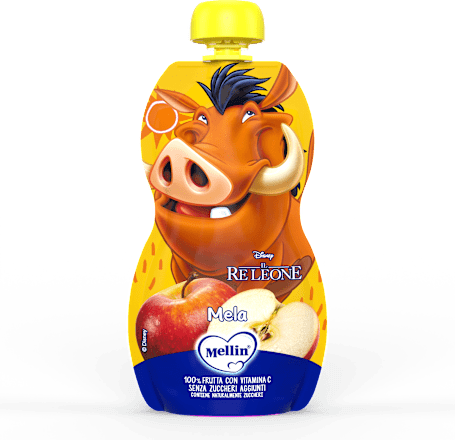 Pouch di frutta alla mela  Mellin