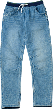 Jeans mit Stretch, Kordel & schmalem Schnitt, blau, Gr. 140 ALANA