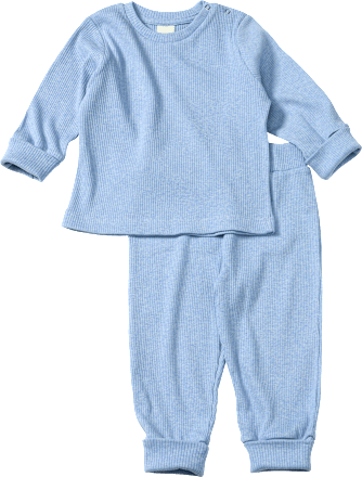 Schlafanzug mit Mitwachsfunktion, blau, Gr. 62/68 ALANA