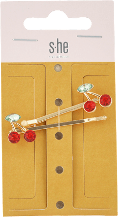 Spony do vlasov s čerešňami - zlaté s-he stylecollection