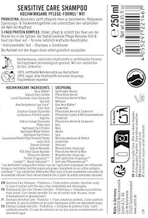 Sensitive Care Shampoo Santé naturally.