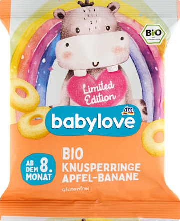 Kindersnack Knusperringe Apfel-Banane ab dem 8. Monat babylove
