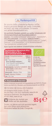 Mandeln Schoko mit Rosenblüten dmBio