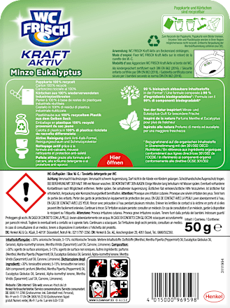 WC-Stein Kraft Aktiv Pro Nature Minze & Eukalyptus WC-Frisch