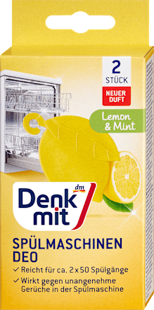 Deodorante per lavastoviglie al profumo di limone e menta Denkmit
