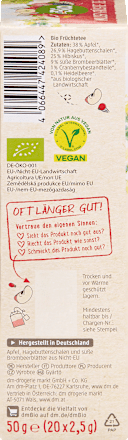 Früchtetee Milde Früchte mit Apfel, Hagebutte & süße Brombeerblätter (20 Beutel) dmBio