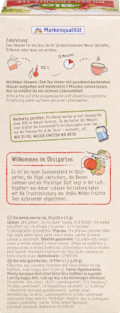 Früchtetee Milde Früchte mit Apfel, Hagebutte & süße Brombeerblätter (20 Beutel) dmBio