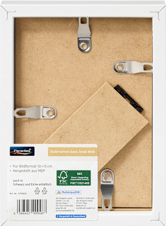 Ramka na zdjęcie Basic Small 10x15 cm, biała Paradies