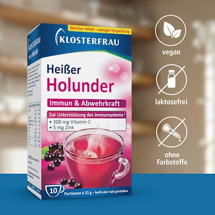 Heißer Holunder Heißgetränk Beutel 10 St. Klosterfrau