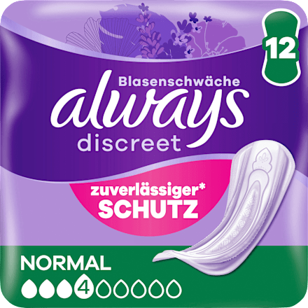 discreet Einlagen Inkontinenz Normal always