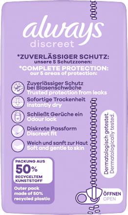 discreet Einlagen Inkontinenz Normal always