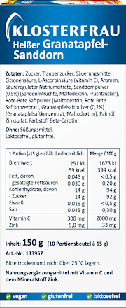 Heißer Granatapfel-Sanddorn Heißgetränk Beutel 10 St. Klosterfrau