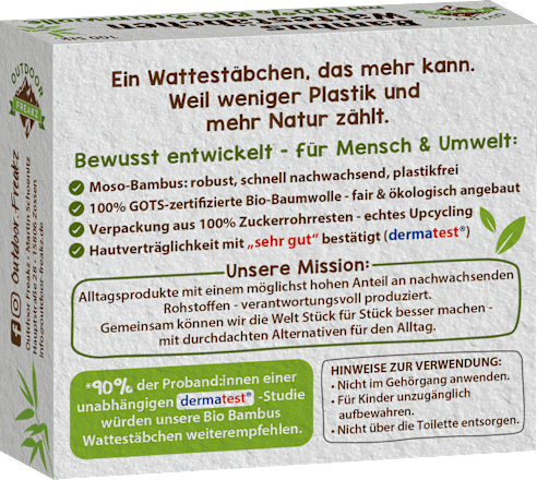 Wattestäbchen Bambus Outdoor Freakz