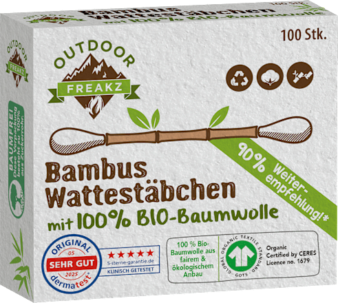 Wattestäbchen Bambus Outdoor Freakz
