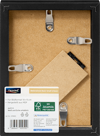 Ramka na zdjęcie Basic Small 10x15 cm, czarna Paradies