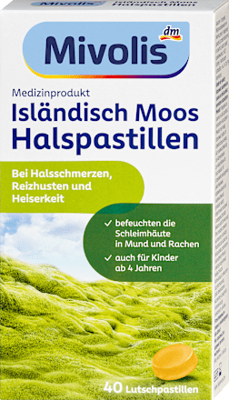 Isländisch Moos Halspastillen Mivolis