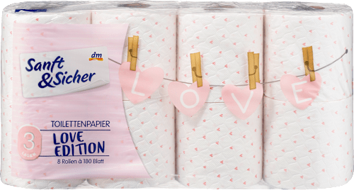 Papier toaletowy Limited Edtion, 3-warstwowy, 8x180 listki Sanft&Sicher