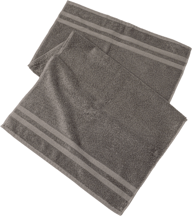 Handtuch aus Frottee grau (50x100 cm), GOTS-zertifiziert  ebelin