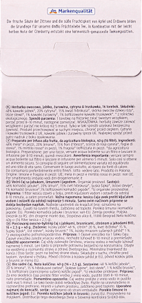 Früchteliebe Tee, Apfel/Cranberry/Zitrone & Erdbeere dmBio