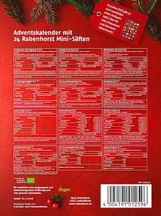 Adventskalender 2025 - gesund durch den Advent Rabenhorst
