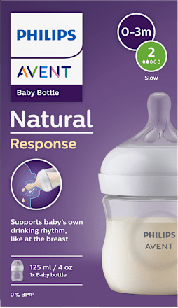 Dojčenská fľaša Natural Response 125 ml, veľ. 2 (0-3m) PHILIPS AVENT