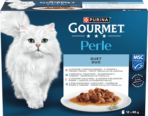 Perle kapsičky pro kočky Rybí duo 12x85g, Multipack PURINA GOURMET
