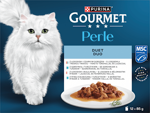 Perle kapsičky pro kočky Rybí duo 12x85g, Multipack PURINA GOURMET
